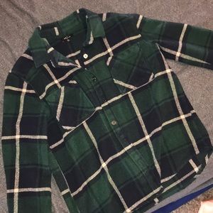 Vintage Green & White Plaid top